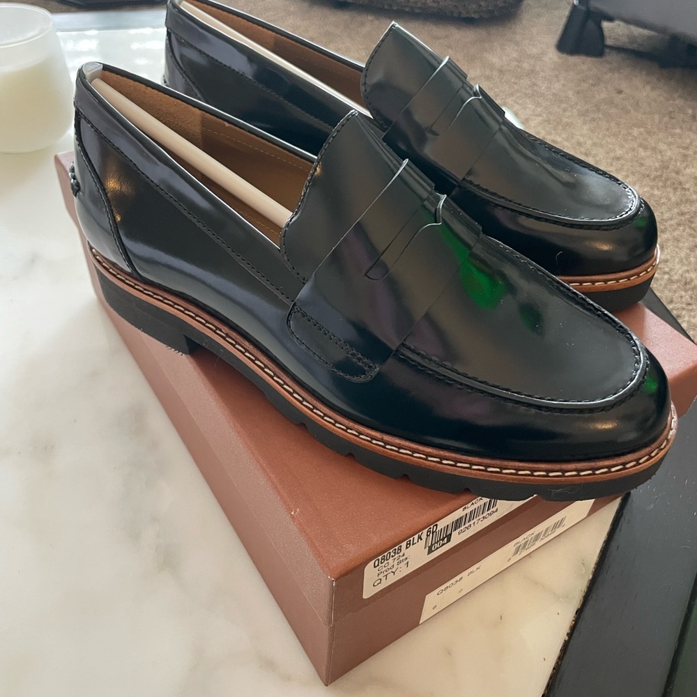 Coach Black Leather Loafers